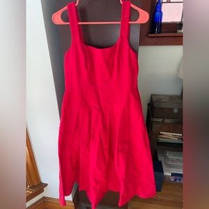J. Crew silk blend dress a-line red size 8
